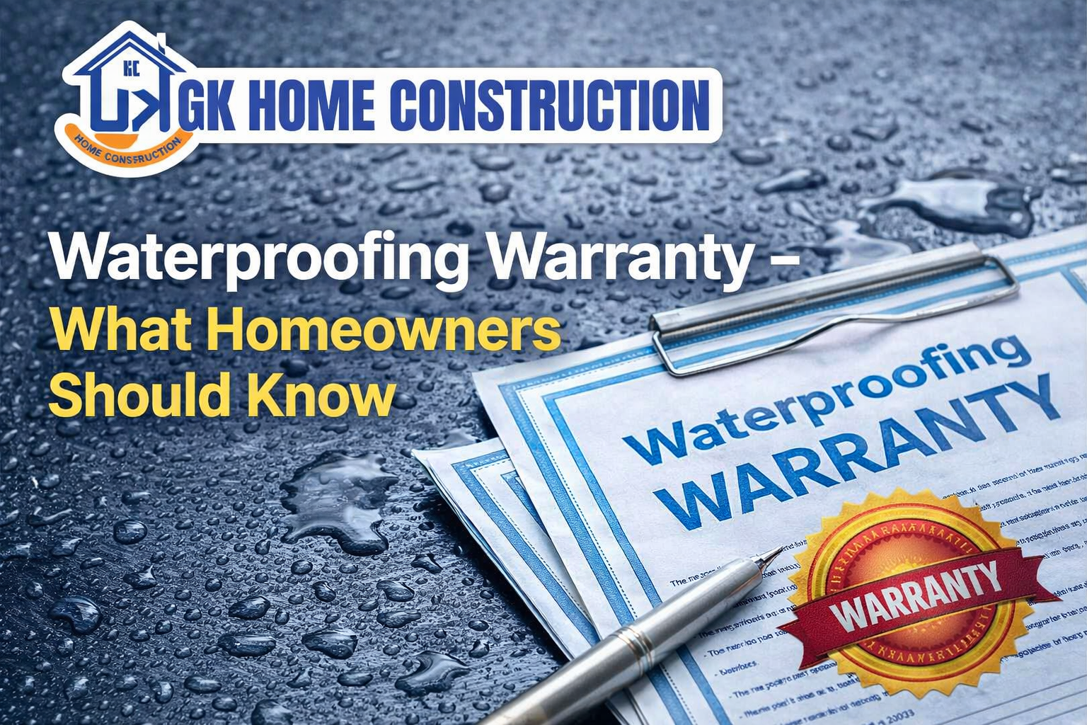 Waterproofing Warranty Guide for Homeowners | GK Home Construction